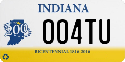 IN license plate 004TU