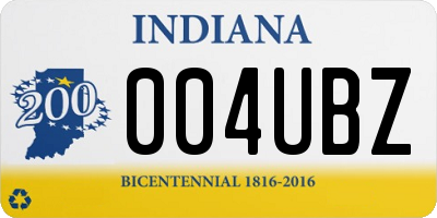 IN license plate 004UBZ