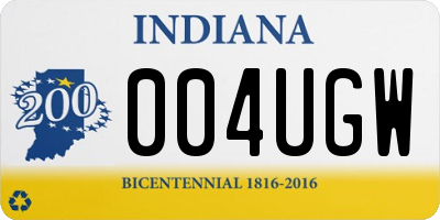 IN license plate 004UGW
