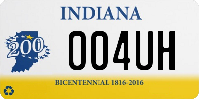 IN license plate 004UH