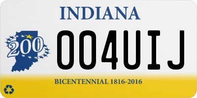 IN license plate 004UIJ