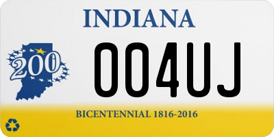 IN license plate 004UJ