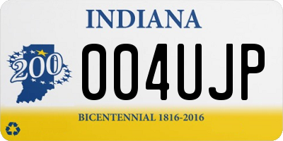 IN license plate 004UJP