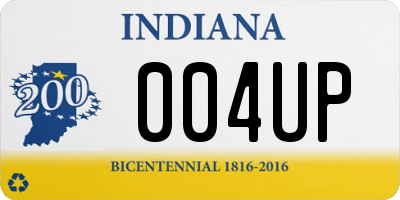 IN license plate 004UP