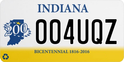 IN license plate 004UQZ