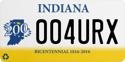 IN license plate 004URX