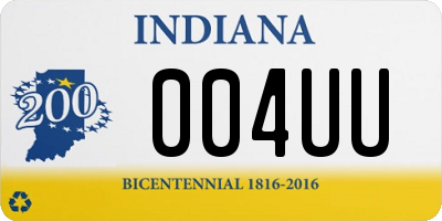 IN license plate 004UU