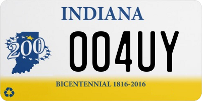 IN license plate 004UY