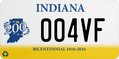 IN license plate 004VF