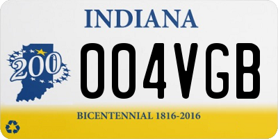 IN license plate 004VGB