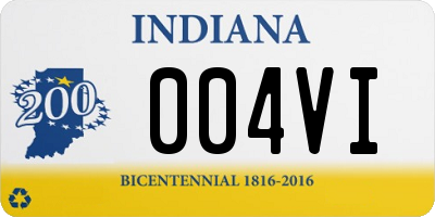 IN license plate 004VI