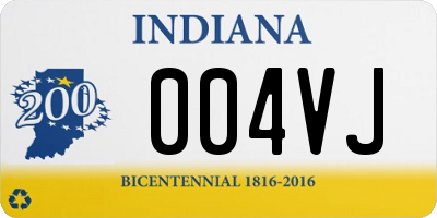 IN license plate 004VJ