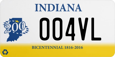 IN license plate 004VL