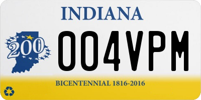 IN license plate 004VPM