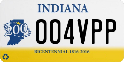 IN license plate 004VPP