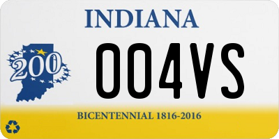 IN license plate 004VS