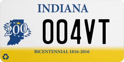 IN license plate 004VT