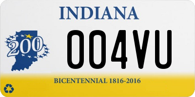 IN license plate 004VU