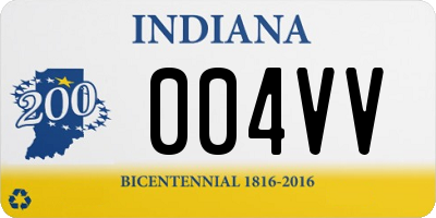 IN license plate 004VV