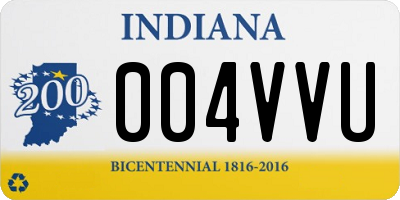 IN license plate 004VVU