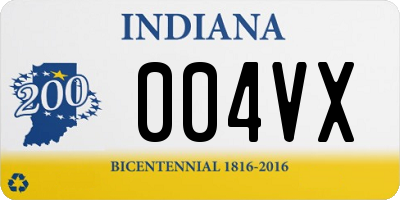 IN license plate 004VX