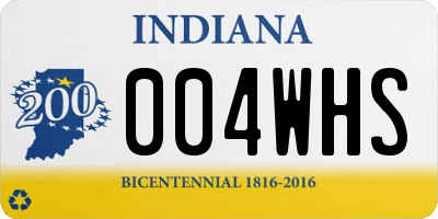 IN license plate 004WHS
