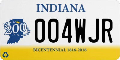 IN license plate 004WJR