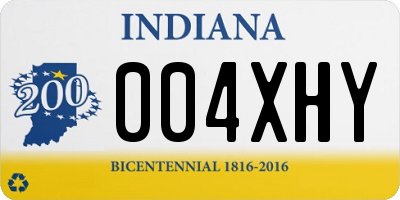 IN license plate 004XHY