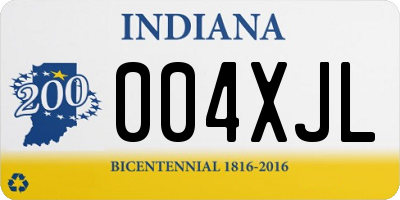 IN license plate 004XJL