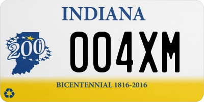 IN license plate 004XM