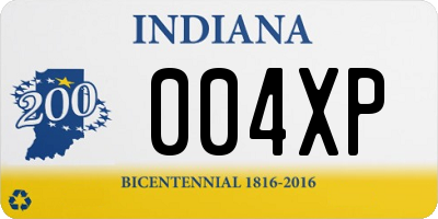 IN license plate 004XP