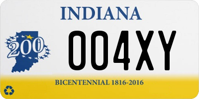 IN license plate 004XY