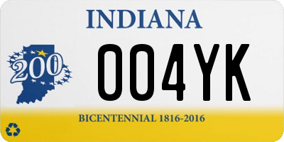 IN license plate 004YK