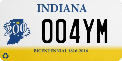 IN license plate 004YM