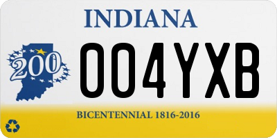 IN license plate 004YXB