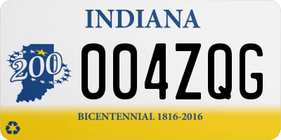 IN license plate 004ZQG