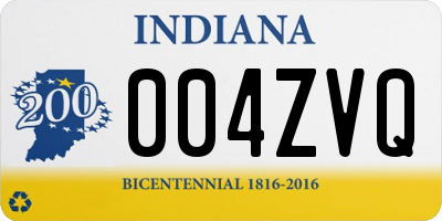 IN license plate 004ZVQ