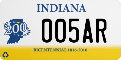 IN license plate 005AR