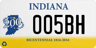 IN license plate 005BH