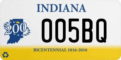 IN license plate 005BQ