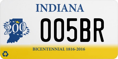 IN license plate 005BR