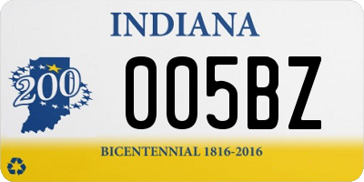 IN license plate 005BZ