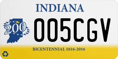 IN license plate 005CGV