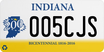 IN license plate 005CJS