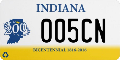 IN license plate 005CN