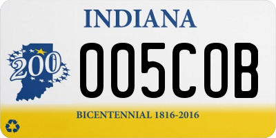 IN license plate 005COB