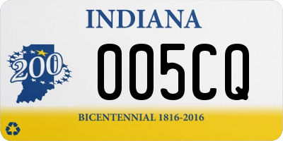 IN license plate 005CQ