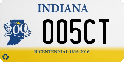 IN license plate 005CT