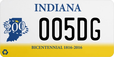 IN license plate 005DG