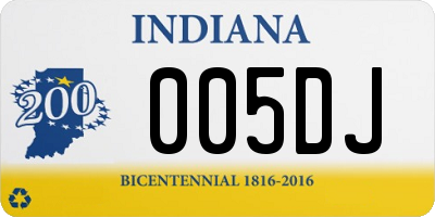 IN license plate 005DJ